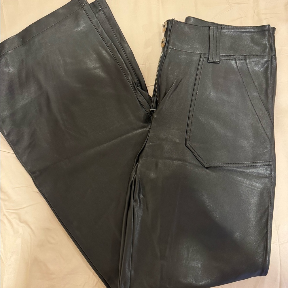 Anthropologie Maeve Black Leather Pants